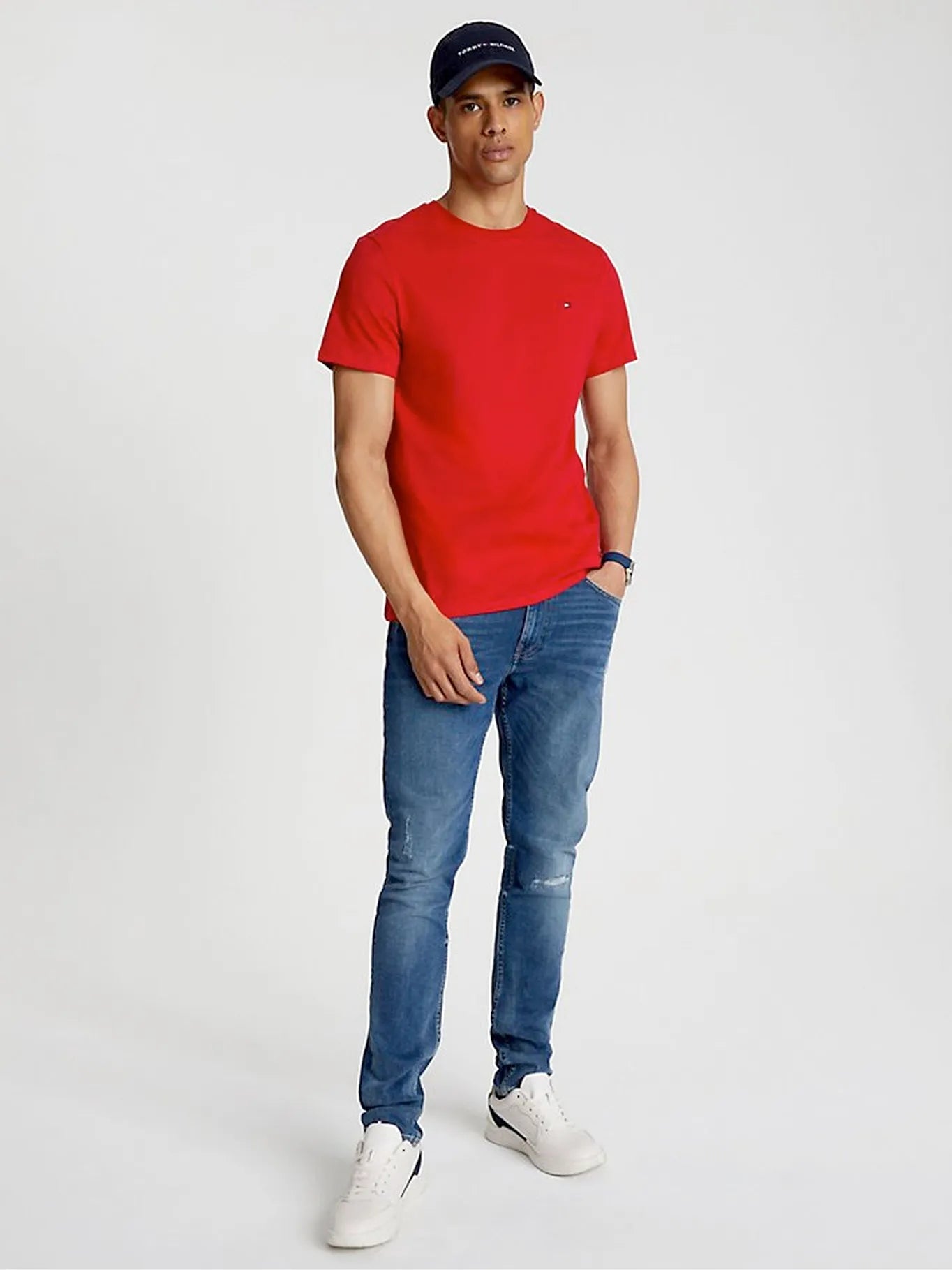 Tommy Hilfiger Polera Essential Cotton C-Neck Slim Fit