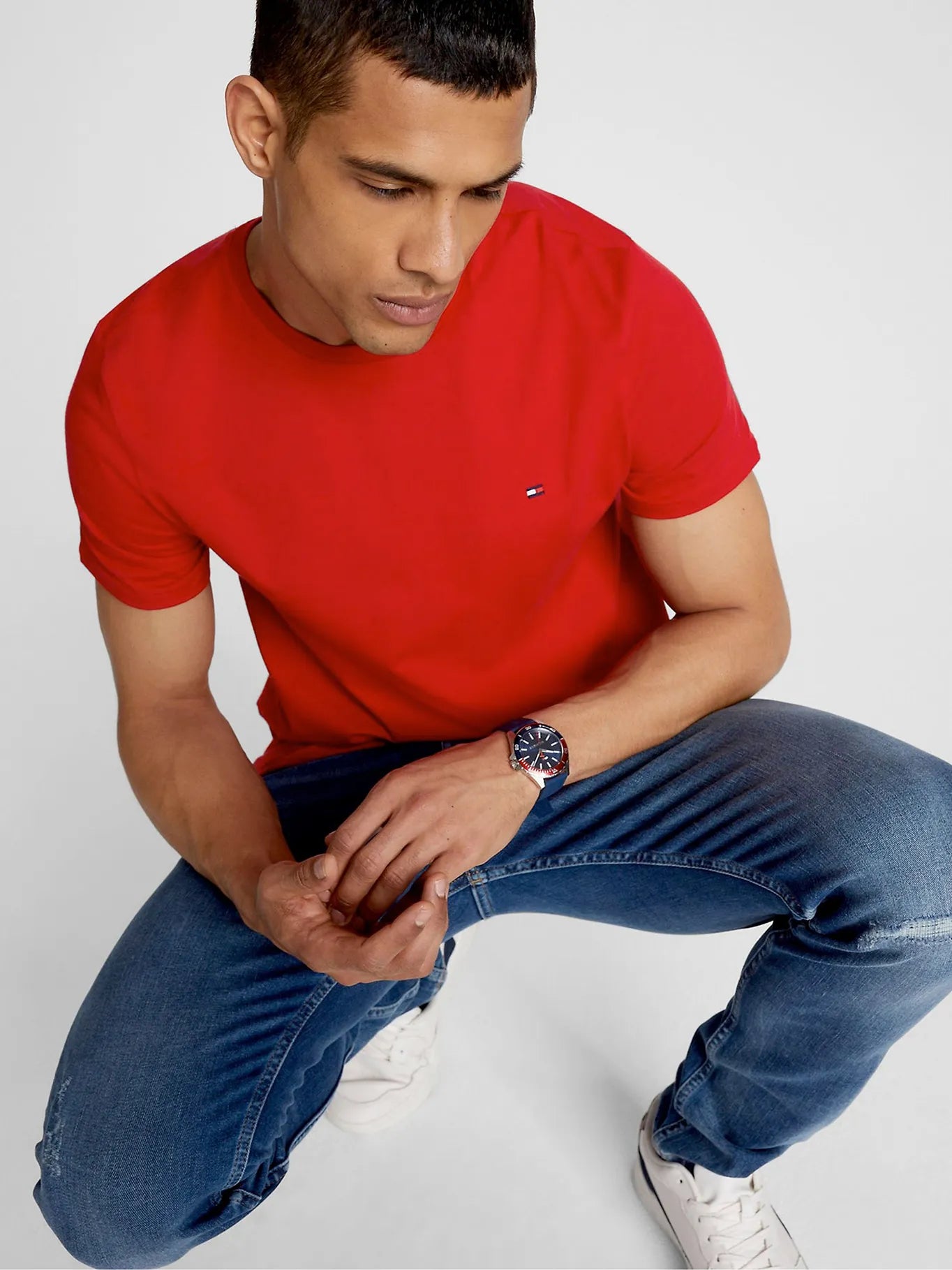 Tommy Hilfiger Polera Essential Cotton C-Neck Slim Fit