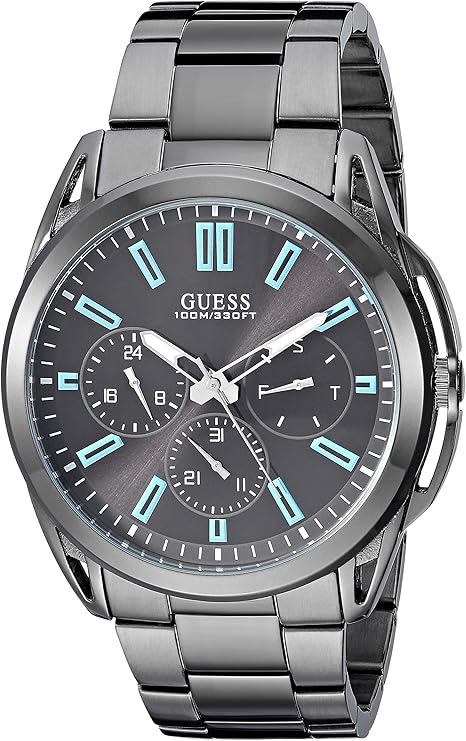 Reloj analógico de cuarzo GUESS U1176G1 para hombre con correa de acero inoxidable