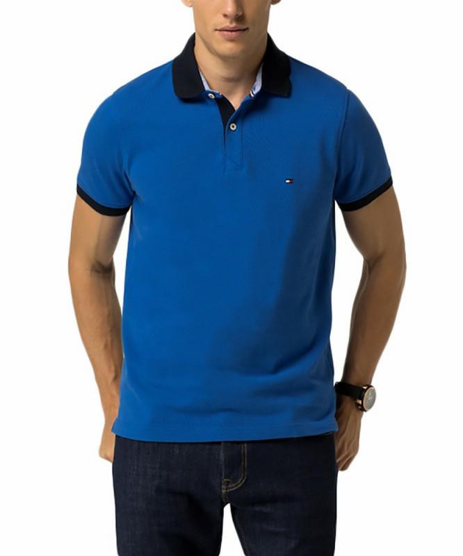TOMMY JACQUARD SLIM POLO