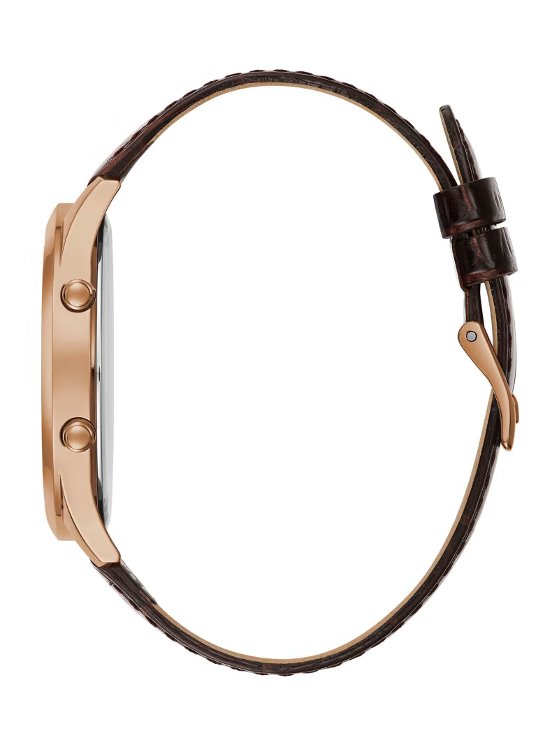 Reloj Dos de doble función en tono oro rosa y azul