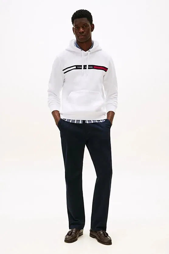 Tommy Hilfiger Polera con cordón y logo en el pecho