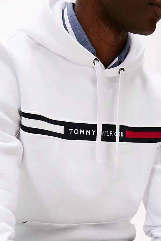 Tommy Hilfiger Polera con cordón y logo en el pecho