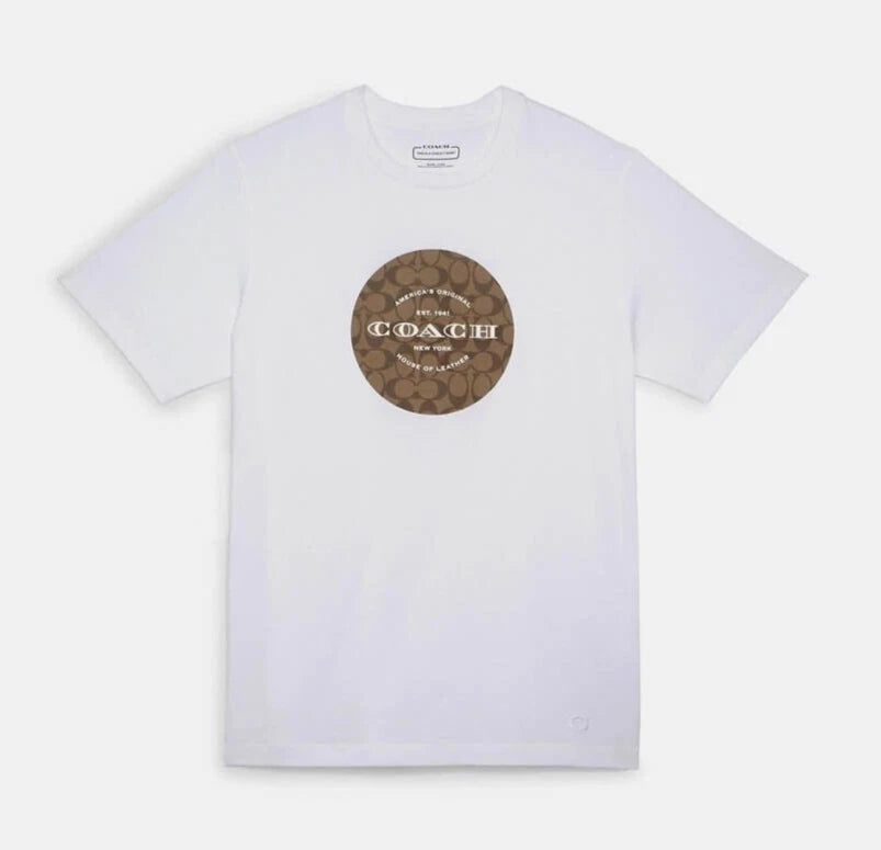 Coach Camiseta Blanca Firma Algodón Orgánico