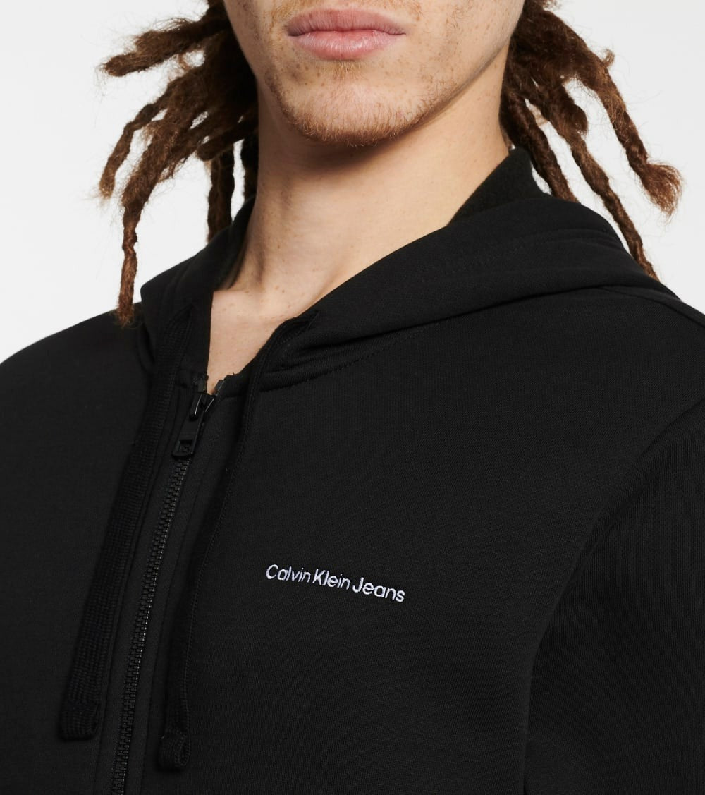 Calvin Klein Polera traveling full zip logo hoodie