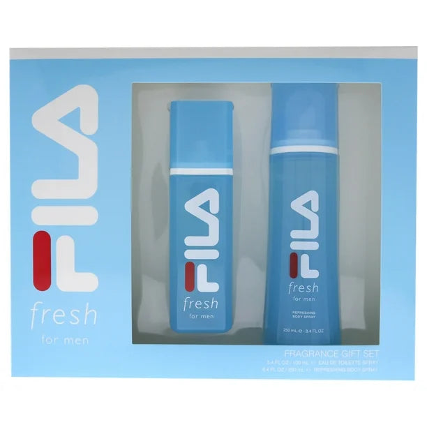 Fila Fresh by Fila for Men - 2 Pc Gift Set 3.4 oz EDT Spray, 8.4 oz Body Spray