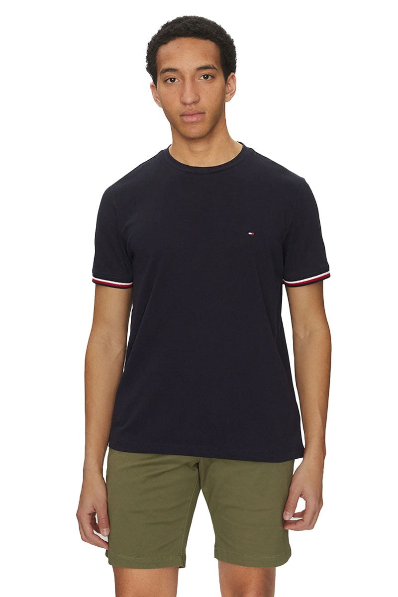 Tommy Hilfiger Camiseta básica y cenefa tricolor