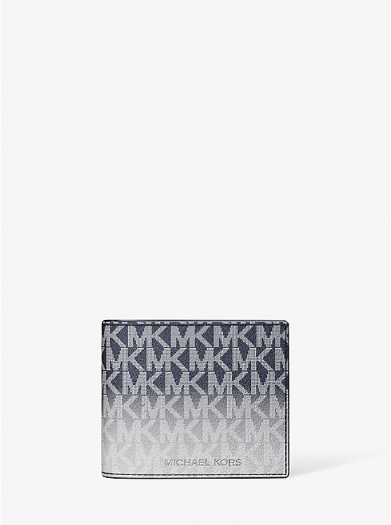Billetera plegable Cooper ombré Michael Kors con logotipo exclusivo