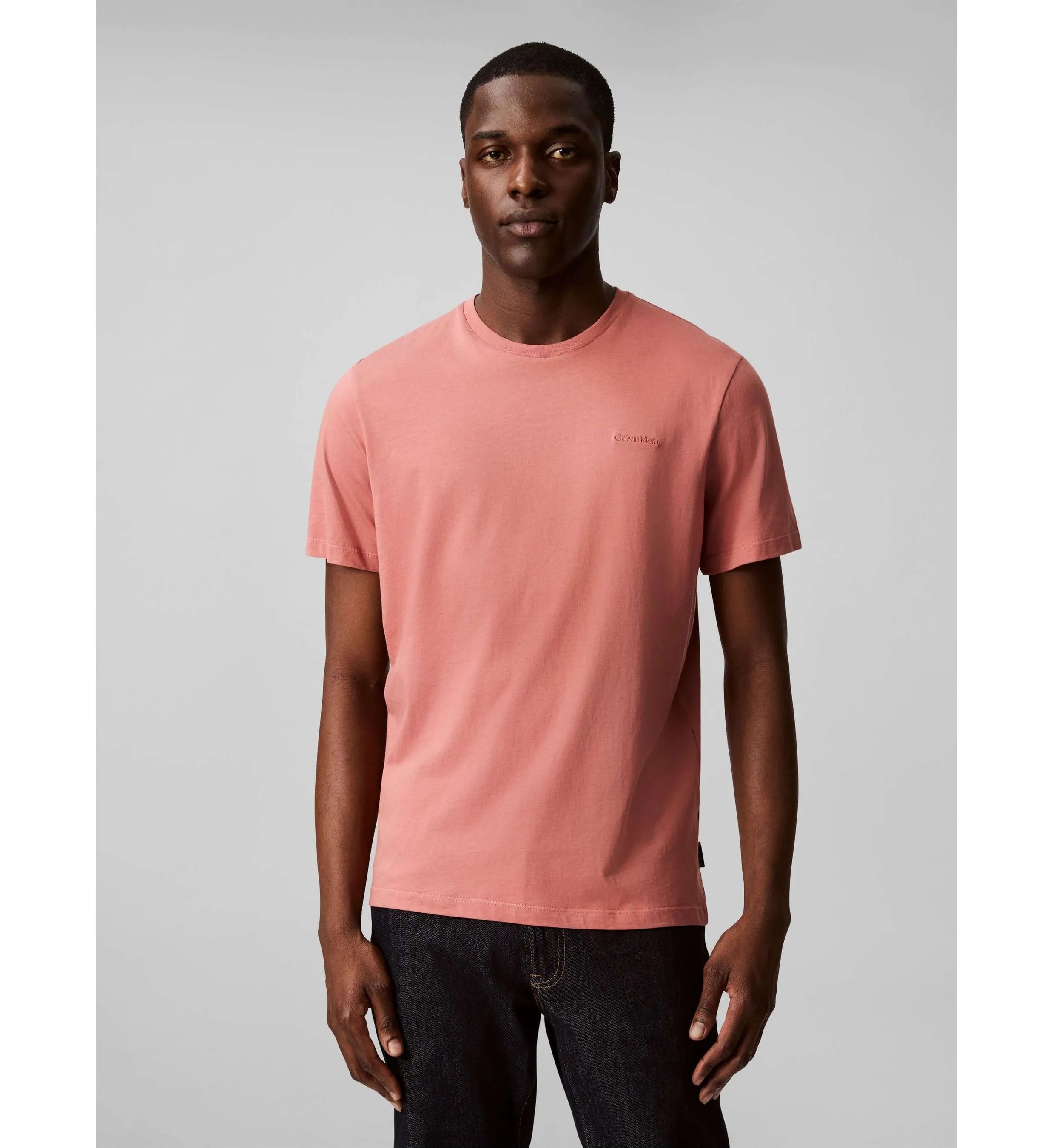 Calvin Klein Camiseta Micro Logo Rosa