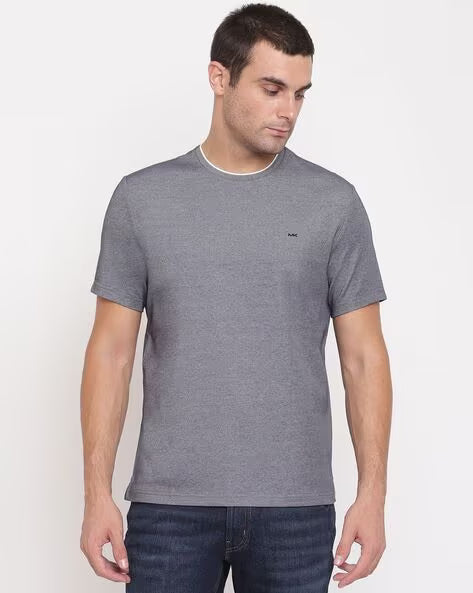 Michael Kors Camiseta de cuello redondo con efecto jaspeado Birdseye