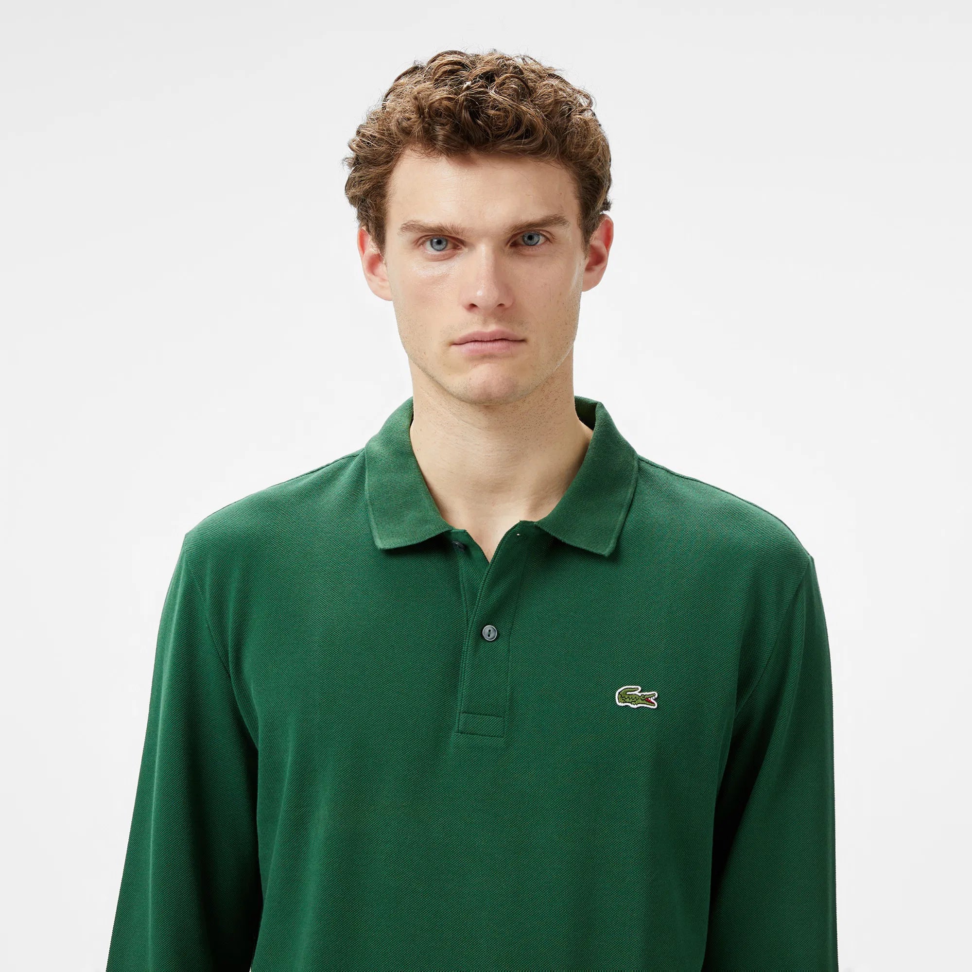 Lacoste Polo de manga larga de corte regular de algodón