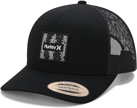 Hurley Gorras de béisbol de ala curvada para hombre con cierre trasero a presión