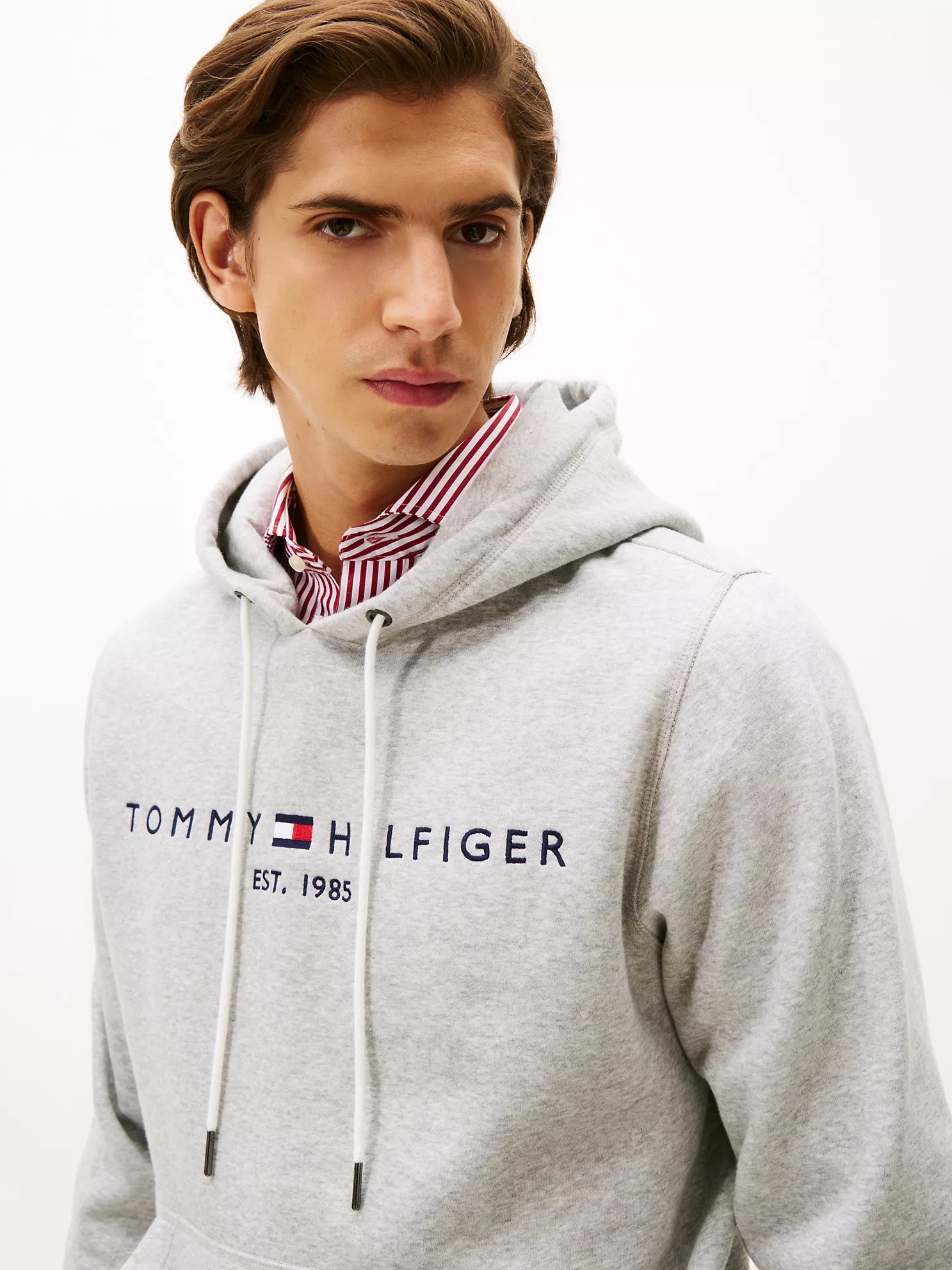 Polera Con capucha y logo de Tommy bordado