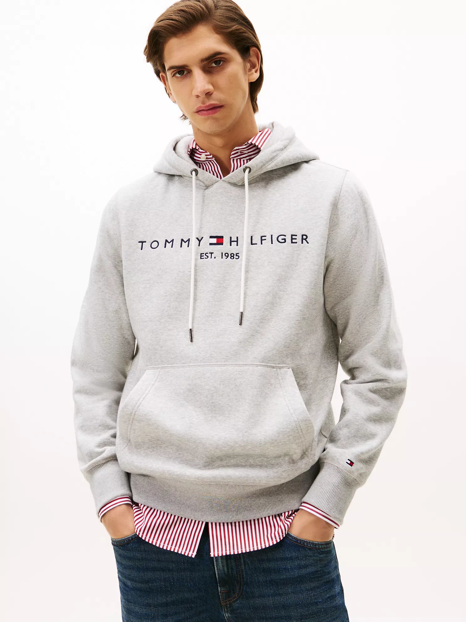 Polera Con capucha y logo de Tommy bordado