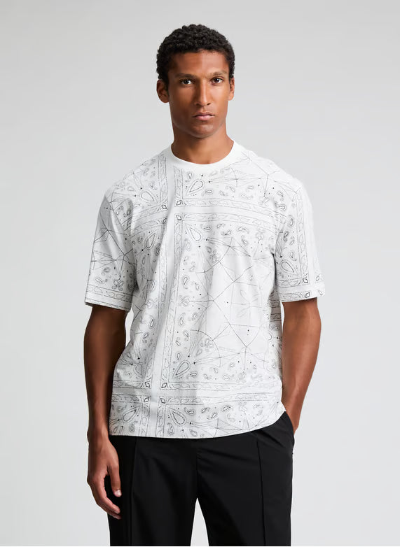 Armani exchange Camiseta de algodón estilo motero - Blanca