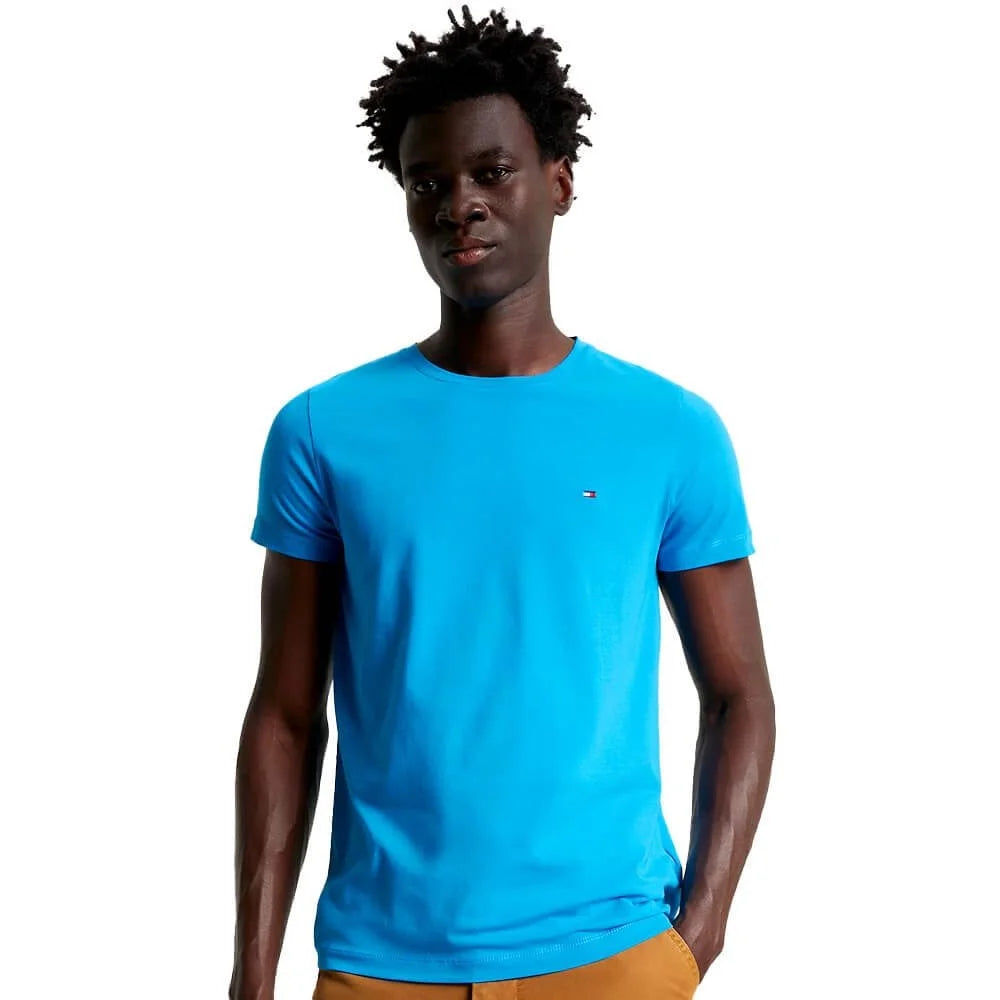 Tommy Hilfiger Camiseta de Manga Corta con Cuello Redondo y Corte Entallado