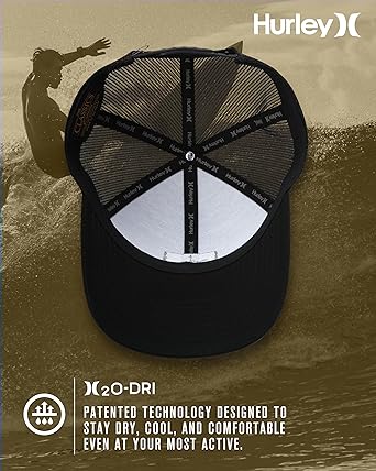 Hurley Gorras de béisbol de ala curvada para hombre con cierre trasero a presión