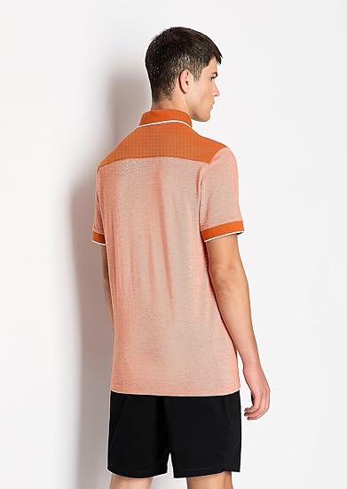 Armani Exchange Polo de piqué de algodón jaspeado