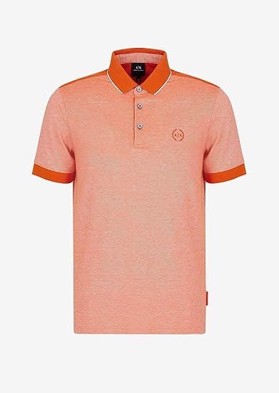 Armani Exchange Polo de piqué de algodón jaspeado