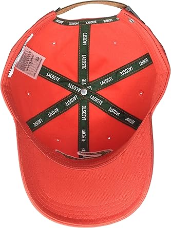 Lacoste Gorra de piel ajustable con correa de cuero ajustable