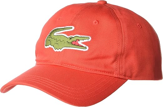 Lacoste Gorra de piel ajustable con correa de cuero ajustable