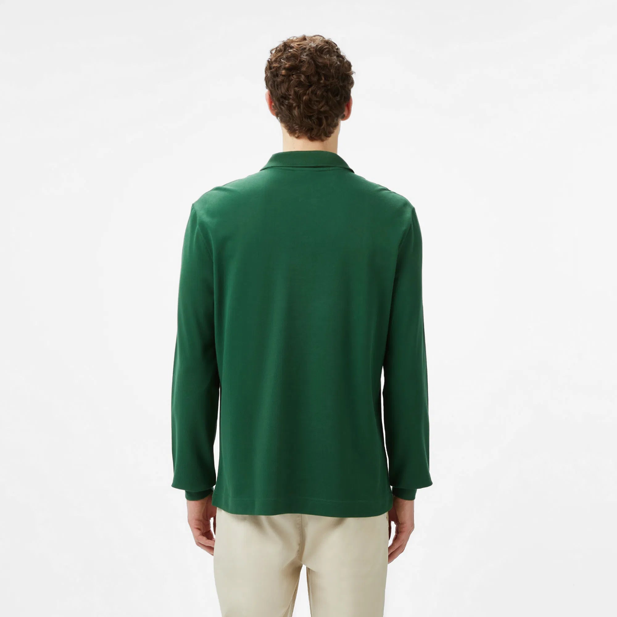 Lacoste Polo de manga larga de corte regular de algodón