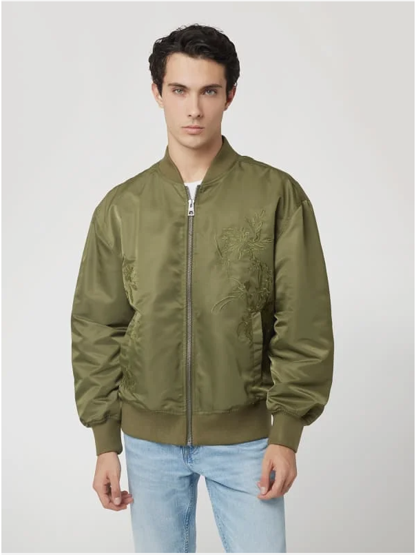 Chaqueta bomber con bordado