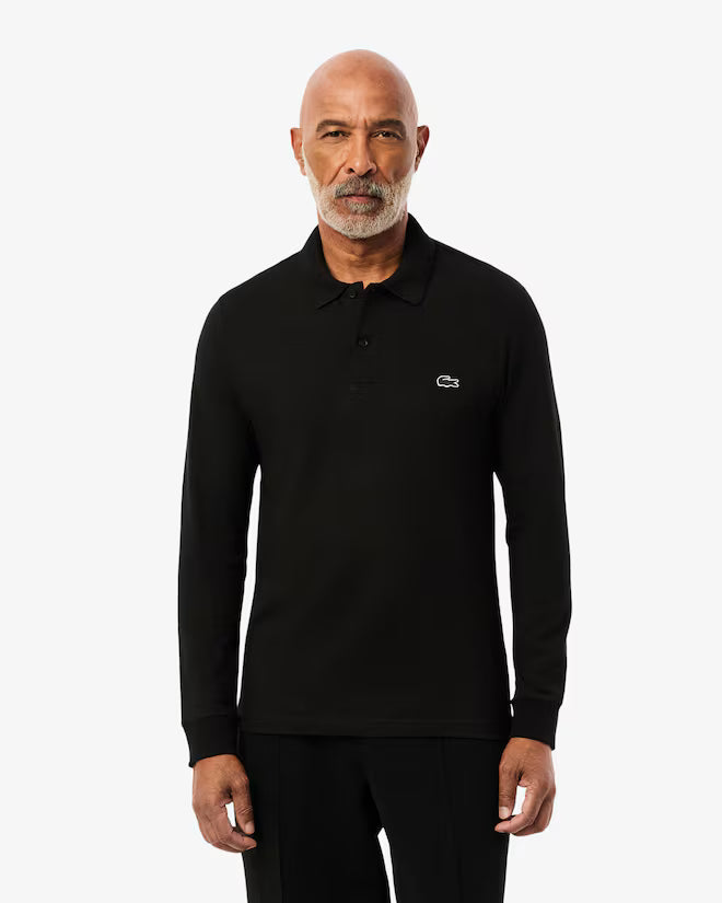 Lacoste Polo de manga larga de corte regular de algodón