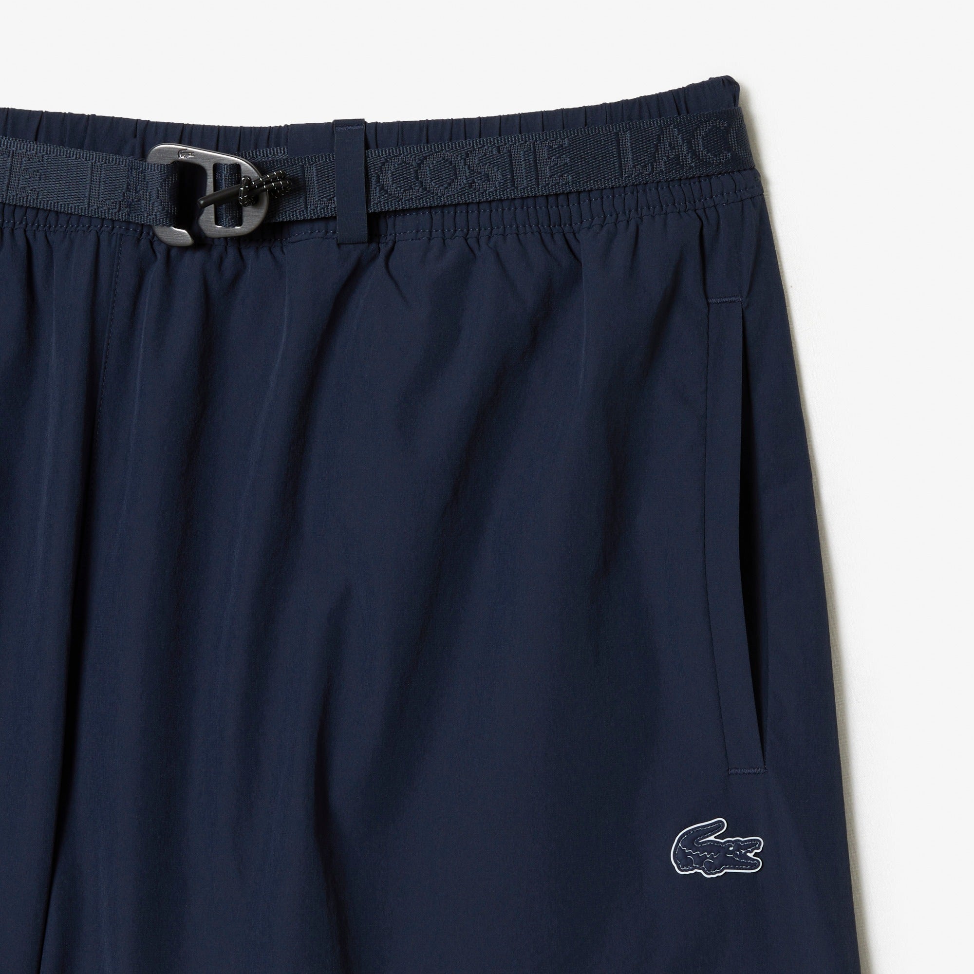 Lacoste Bañador de rayas con logotipo de secado rápido