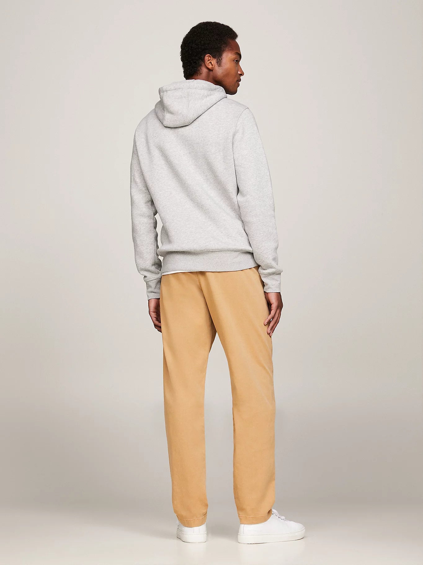 Tommy hilfiger Sudadera de felpa de algodón elástico con capucha y logo