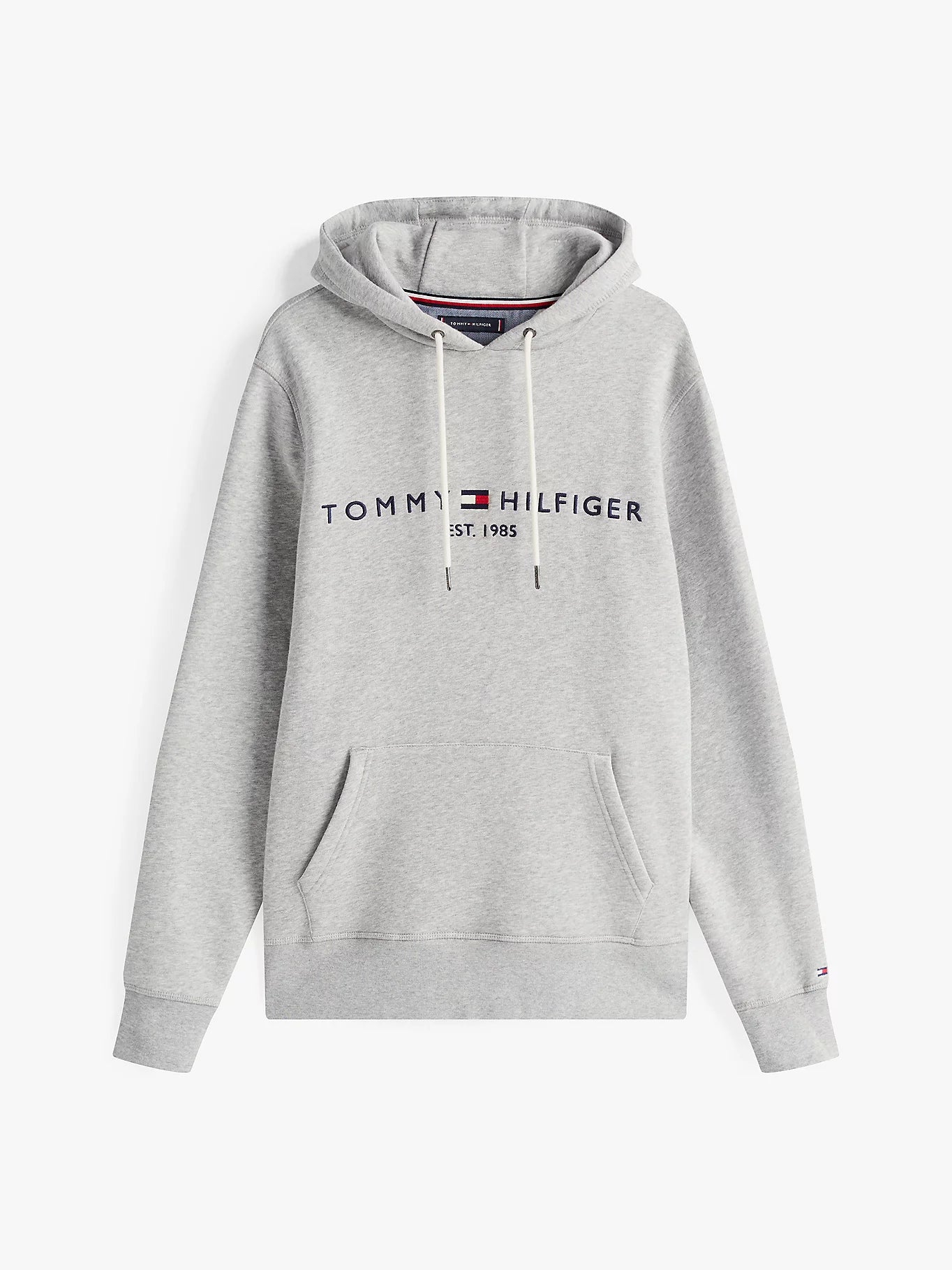 Tommy hilfiger Sudadera de felpa de algodón elástico con capucha y logo