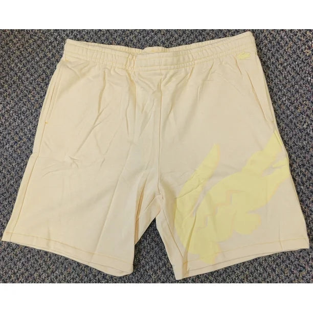 Lacoste Hombre Oversized Crocodile Print Organic Cotton Fleece Shorts