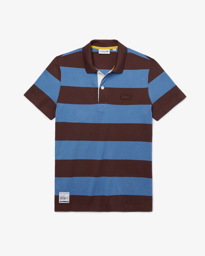 Lacoste Polo Regular Fit Striped Cotton Piqué