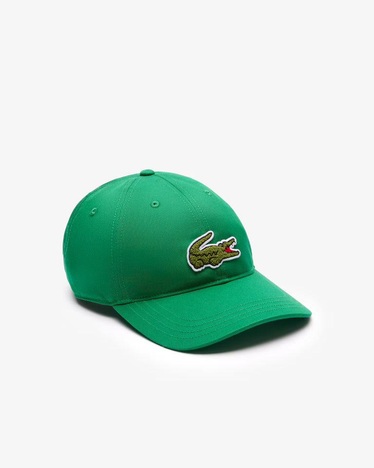 Gorra unisex de sarga de algodón con insignia de cocodrilo