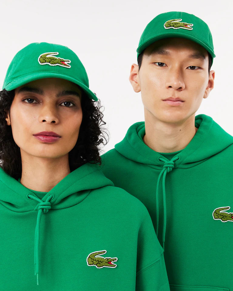 Gorra unisex de sarga de algodón con insignia de cocodrilo