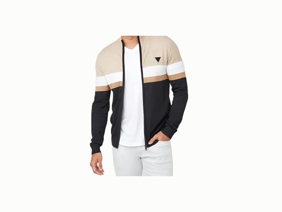 GUESS Factory Sudadera con cremallera completa