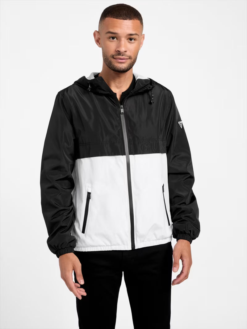 Guess black and white windbreaker