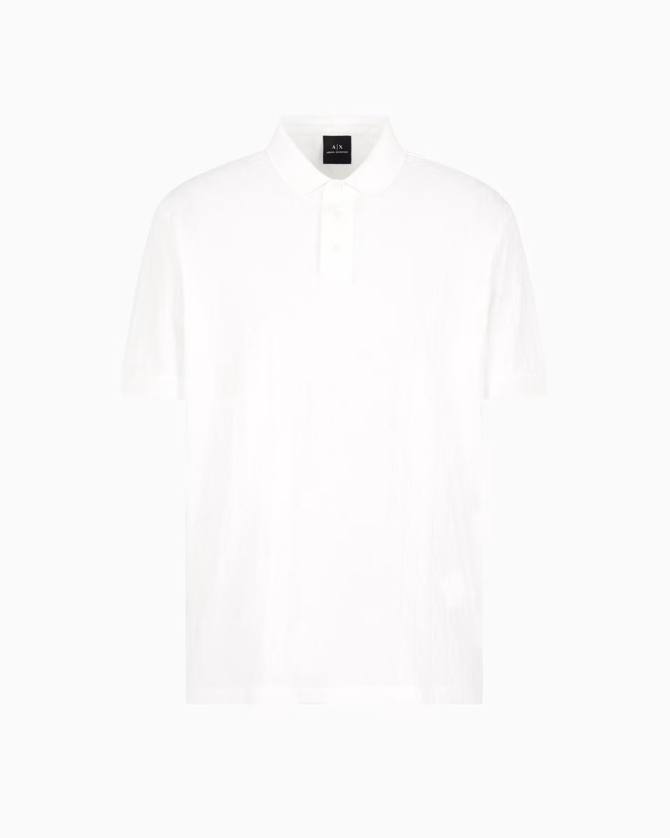 Armani Exchange Polo de corte regular con logotipo tono sobre tono por todas partes