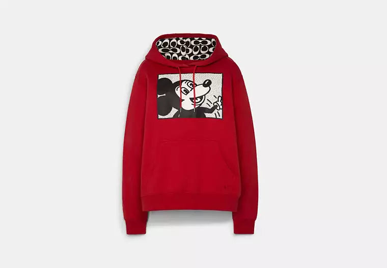 Coach Sudadera Con Capucha Disney Mickey Mouse X Keith Haring