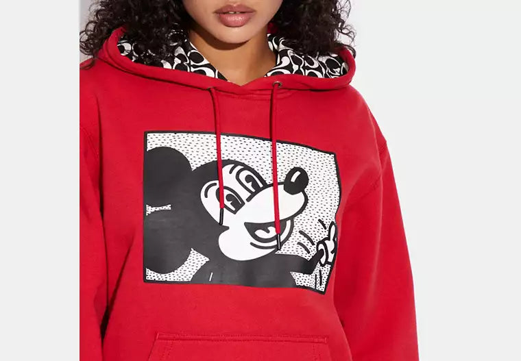 Coach Sudadera Con Capucha Disney Mickey Mouse X Keith Haring
