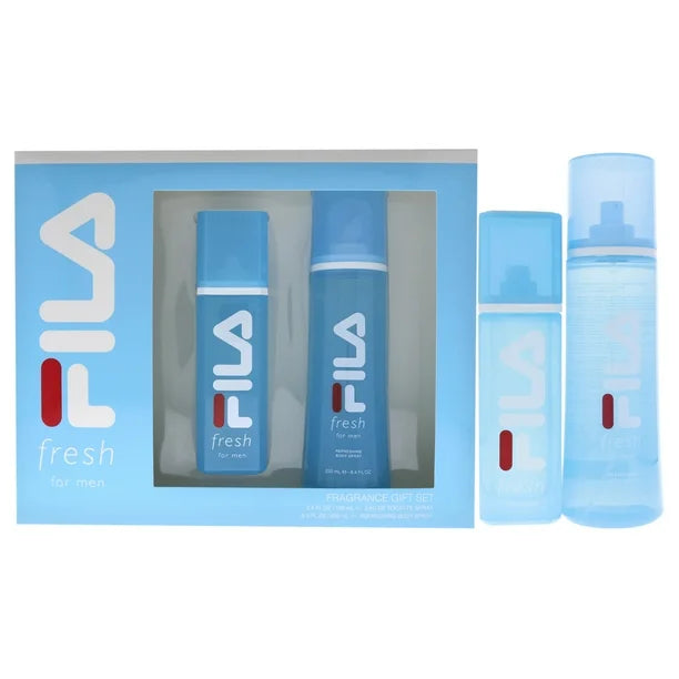 Fila Fresh by Fila for Men - 2 Pc Gift Set 3.4 oz EDT Spray, 8.4 oz Body Spray