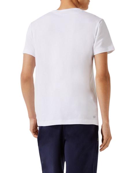 Lacoste T-Shirt Blanco con logo